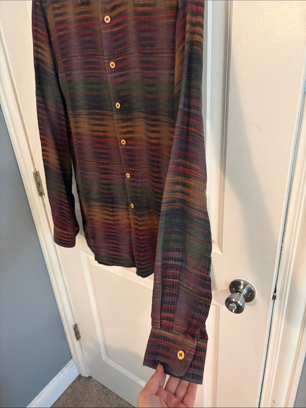 Missoni Men's Long Sleeve Button-Up Multicolor - Picture 4 of 6